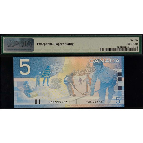 Radar; 2004 $5 BC-62b 2 Digit Radar #HOM7277727 PMG Superb Gem Uncirculated-66EPQ.