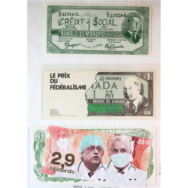 Political banknotes; Large group of 26 different notes.  Good to Unc.  A superb lot not often offere