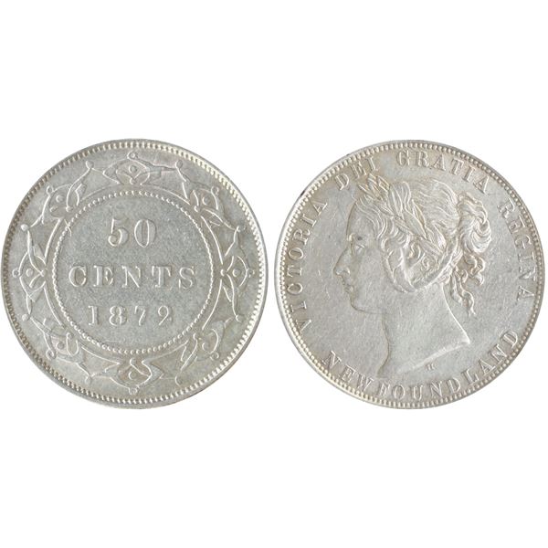 Nfld; 1872H 50¢ ICCS Choice Extra Fine-45, A nice example.