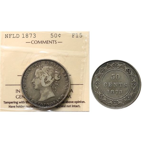 Nfld; 1873 50¢ ICCS Choice Fine-15