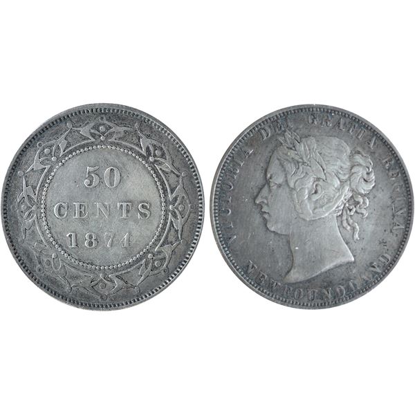 Nfld; 1874 50¢ ICCS Choice Very Fine-30