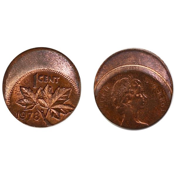 Error; 1978 1¢  "Off Centre"  Choice Uncirculated with Red lustre.