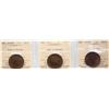 1890H 1¢, 1895, 1900H, All 3 coins ICCS Choice Mint State-63 RB.
