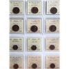 1911-1967 1¢ All 18 coins ICCS Choice Mint State-62.  Includes some interesting and better varieties