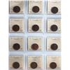 Image 1 : 1912-1949 1¢ All 18 coins ICCS Choice Very Fine-30 to Mint State-60.  Includes 1923, 1926, 1929 "Hig