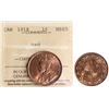 Image 1 : 1918 1¢ ICCS Gem Mint State-65 Red 80% Red  lustre.