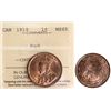 Image 1 : 1919 1¢ ICCS Gem Mint State-65 Red 75% Red  lustre.