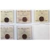 Image 1 : 1932 1¢, 1933, 1934, 1935, 1936  All 5 coins ICCS Choice Mint State-63 Red.