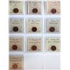 Image 2 : 1937-2009 1¢  All 22 coins ICCS Very Choice Mint State-64 Red.  Includes some better and interesting