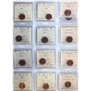 Image 1 : 1964-2012 1¢  All 22 coins ICCS Very Choice Mint State-64 Red.  Includes some better and interesting