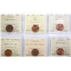 Image 1 : 1979 1¢ ICCS, with several varieties.  Lot of 7 coins Choice Mint State-63 to Gem Mint State-65