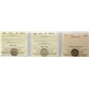 Image 1 : 1911 5¢, 1912, 1919 All 3 coins ICCS Choice Mint State-63