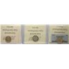 Image 2 : 1915 5¢, 1916, 1919 All 3 coins ICCS Choice Mint State-63