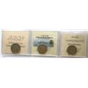Image 2 : 1922 5¢, 1927, 1928 All 3 coins ICCS Choice Mint State-63.