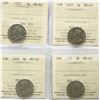 Image 1 : 1922 5¢, 1927, 1928, 1936 All 4 coins ICCS Choice Mint State-63.