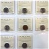 1922 5¢, 1938, 1939, 1945, 1948, 1951 "Comm", 1965 Cameo, All 7 coins ICCS Choice Mint State-63.