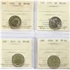 1992 5¢, 1995, 2013, 2014 All 4 coins ICCS Superb Gem Mint State-66.