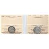 1890H 10¢, 1932, Both coins ICCS Very Fine-20