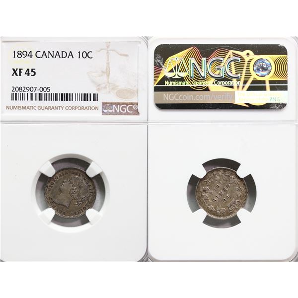 1894 10¢ NGC Choice Extra Fine-45