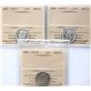 Image 2 : 1896 10¢ "Obv.6", 1905, 1932, All 3 coins ICCS About Uncirculated-50