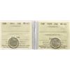1911 10¢, 1929 Both coins ICCS Choice Mint State-63.