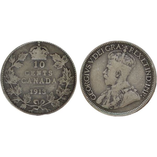 1913 10¢ "Broad Leaves" ICCS Very Good-8