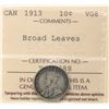 Image 2 : 1913 10¢ "Broad Leaves" ICCS Very Good-8