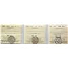 1921 10¢ , 1931, 1941, All 3 coins ICCS Choice Mint State-63