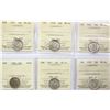 1937 10¢, 1939, 1940, 1944, 1947, 1950, 1962 Cameo, 1964 All 8 coins ICCS Very Choice Mint State-64.