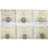 1938 10¢, 1939 Cameo, 1940 "Double 19", 1941, 1942, 1945, 1950, 1956 All 8 coins ICCS Choice Mint St