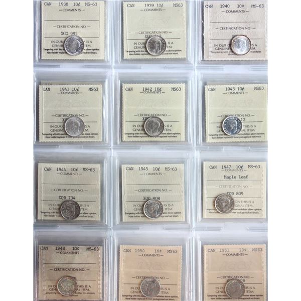1938 10¢, 1939, 1940, 1941, 1942, 1943, 1944, 1945, 1947 "ML", 1948, 1950, 1951, 1953 "SF- Heavy Cam