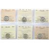 1942 10¢, 1943, 1946, 1947, 1949 (2), 1952 All 7 coins ICCS Choice Mint State-62.