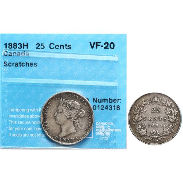 1883H 25¢ CCCS Very Fine-20