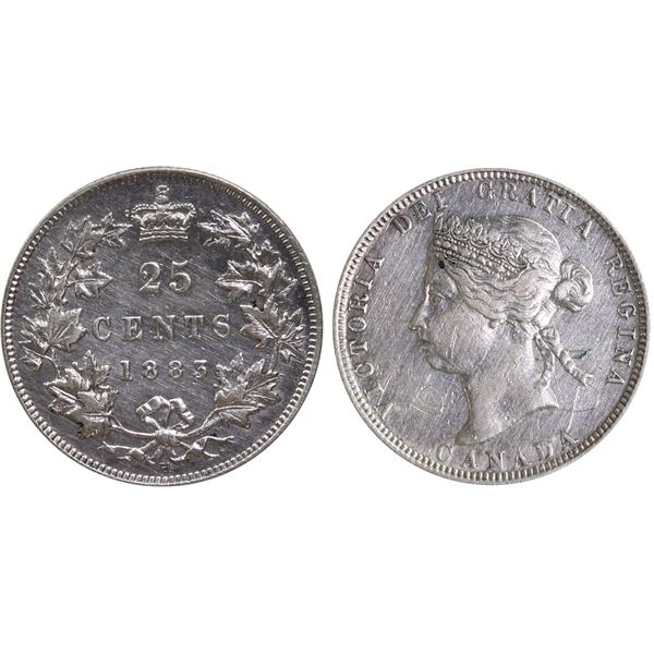 1883H 25¢ ICCS Choice Very Fine-30, lightly cleaned.  Still a nice piece.