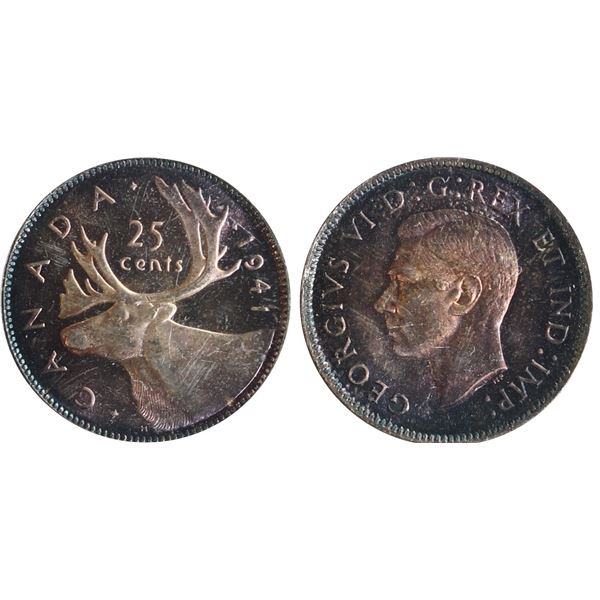 1941 25¢ ICCS Gem Mint State-65, Beautifully toned.  Worth a premium bid.