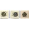 Image 2 : 1974 50¢ "Missing S", 1977, 1982 "SB - Type 2", All 3 coins ICCS Choice Mint State-63