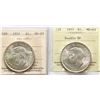 Image 1 : 1937 $1, 1937 "Double HP" Both coins ICCS Choice Mint State-63.
