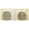 Image 1 : 1947 $1 "Pointed 7 - 2 X HP", 1947 "Pointed 7 - 4 X HP" Both coins ICCS Mint State-60 Brilliant and 