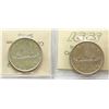Image 2 : 1947 $1 "Pointed 7 - 2 X HP", 1947 "Pointed 7 - 4 X HP" Both coins ICCS Mint State-60 Brilliant and 