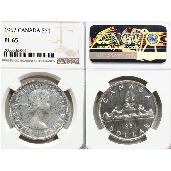 1957 $1 NGC Gem Proof-Like-65