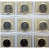 1957 $1, 1963, 1964 (3), 1967, 1969, 1971, 1972, All 9 coins ICCS Choice Proof-Like-64 to Superb Gem
