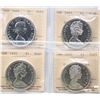 1964 $1, 1965 "SB B5 - Cameo", 1965 "SB P5", 1965 "Type V - Cameo, All 4 coins ICCS Choice Proof-Lik