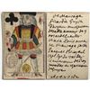 French Colonial Issue Playing Card; "Jacks of Clubs" with French Hand Written on the back.