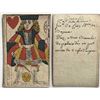 French Colonial Issue Playing Card; "Jacks of Harts" with French Hand Written on the back.