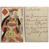 French Colonial Issue Playing Card; "King of Diamonds" with French Hand Written on the back.