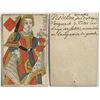 French Colonial Issue Playing Card; "Queen of Diamonds" with French Hand Written on the back.