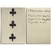 Image 1 : French Colonial Issue Playing Card; "Three of Clubs" with French Hand Written on the back.