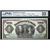 1911 $1 DC-18a #695623 "Green Lines" PMG VF25