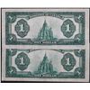 Image 2 : 1923 $1 DC-25i & DC-25j, Lot of 2 notes VF.