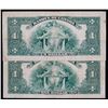 Image 2 : 1935 $1 BC-1 & BC-2 "Both English & French texts" Lot of 2 notes F-VF.